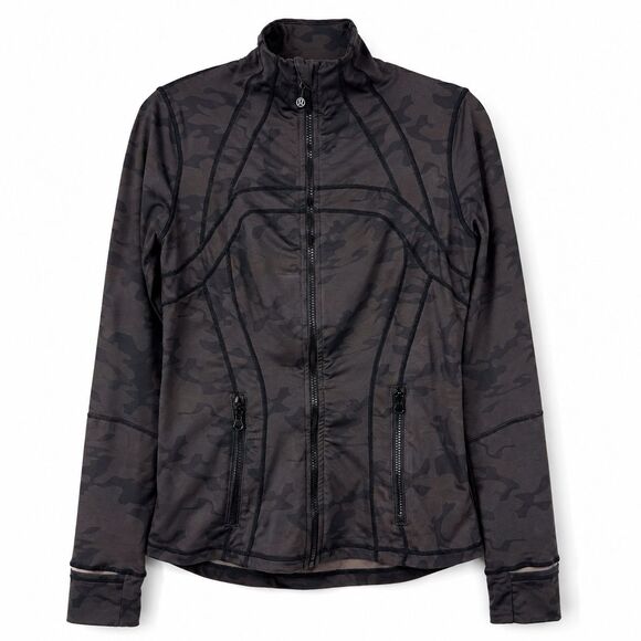 lululemon athletica Tops - Lululemon Define Jacket Luon Heathered Women Size 10 Incognito Camo Mid Length